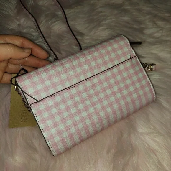 Steve Madden Pink Gingham Crossbody Bag - Picture 4 of 4
